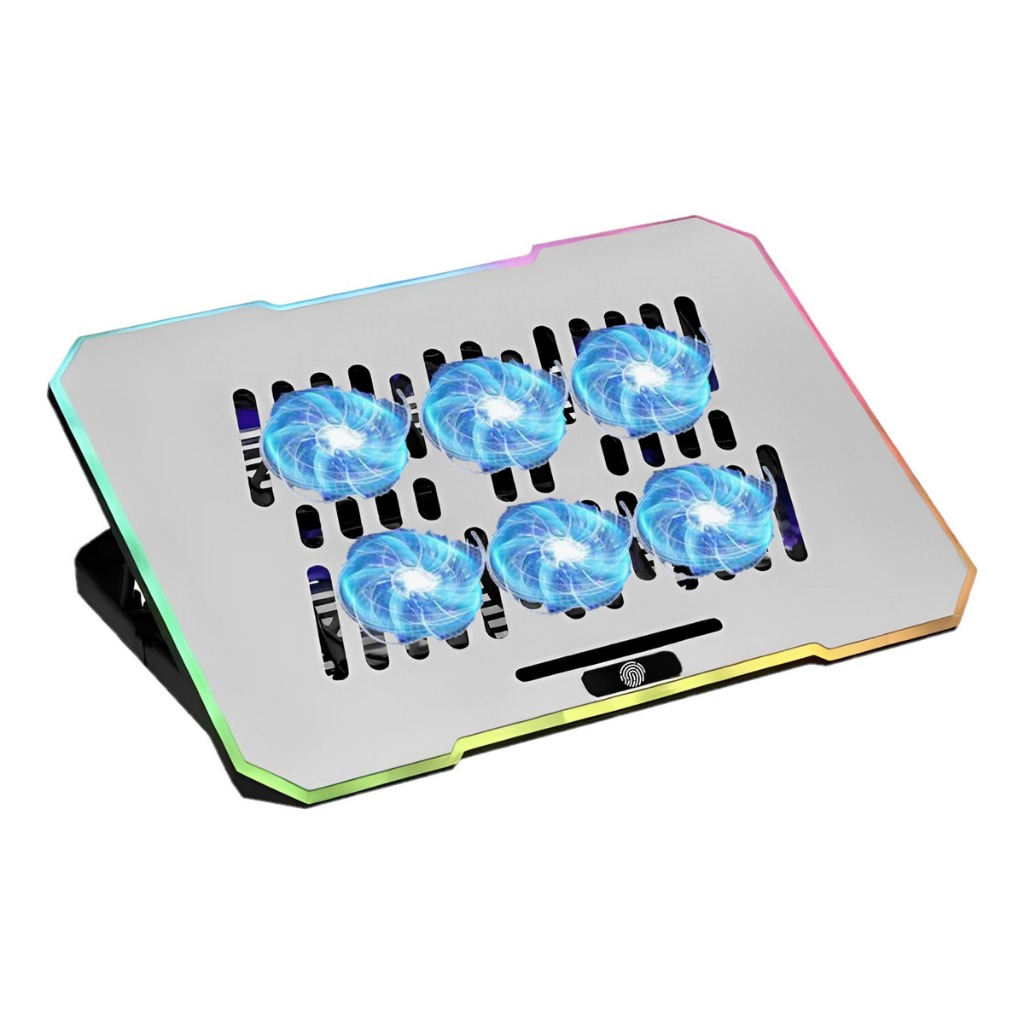 Suporte Notebook Iluminação Led 6 Ventoinhas Comp 9 A 16 potente