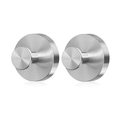Lumai Kit 2 Ganchos Parede Inox Cabide Toalha Roupas Banheiro Quarto Cozinha Pendurador Aço