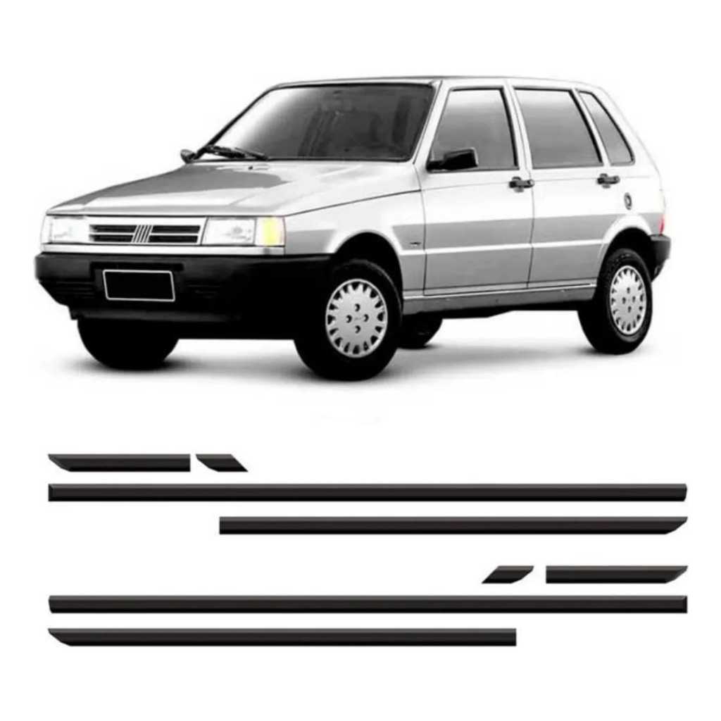 Friso Lateral Para Fiat Uno Mille/Fire 4 Portas 1995 até 2009 8 Peças