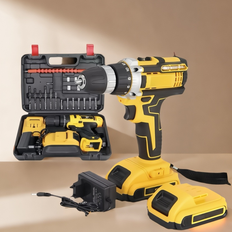 Parafusadeira 2 Baterias 48v Furadeira Maleta 24pcs Pronta Entrega Cor AZUL/AMARELO em Oferta na Shopee