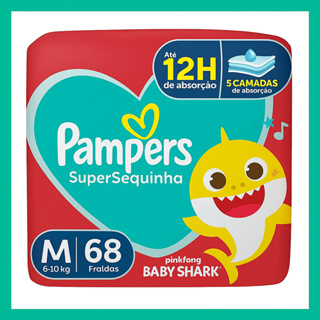 FRALDA PAMPERS SUPERSEQUINHA M 68 em Oferta na Shopee