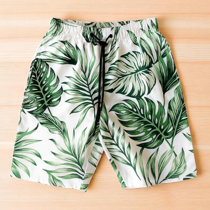 Short Masculino TacTel Elastano Estampa FLORAL BERMUDA PRAIA FESTA BANHO ESPORTE TREINO FIT ACADEMIA