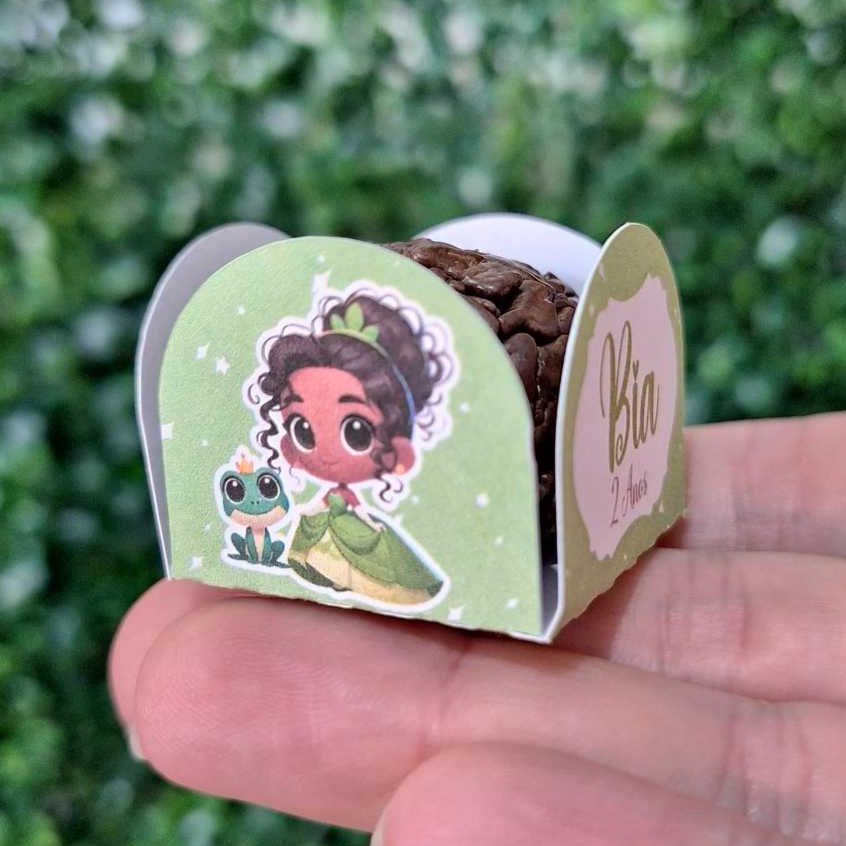 Forminha Personalizada Princesa Tiana para docinhos e Brigadeiros Festa Infantil