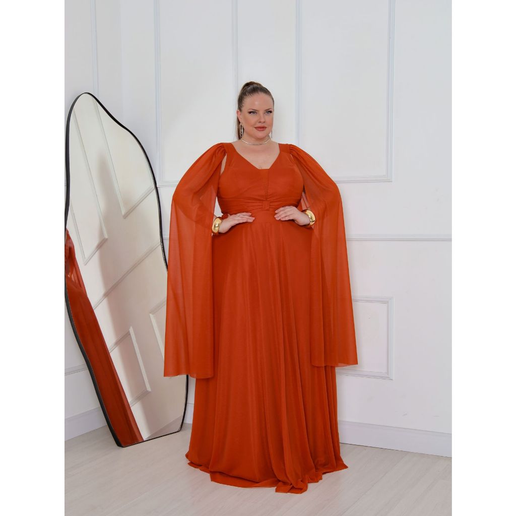 Vestido Terracota Plus Size: Onde Comprar | BuscaProdutos