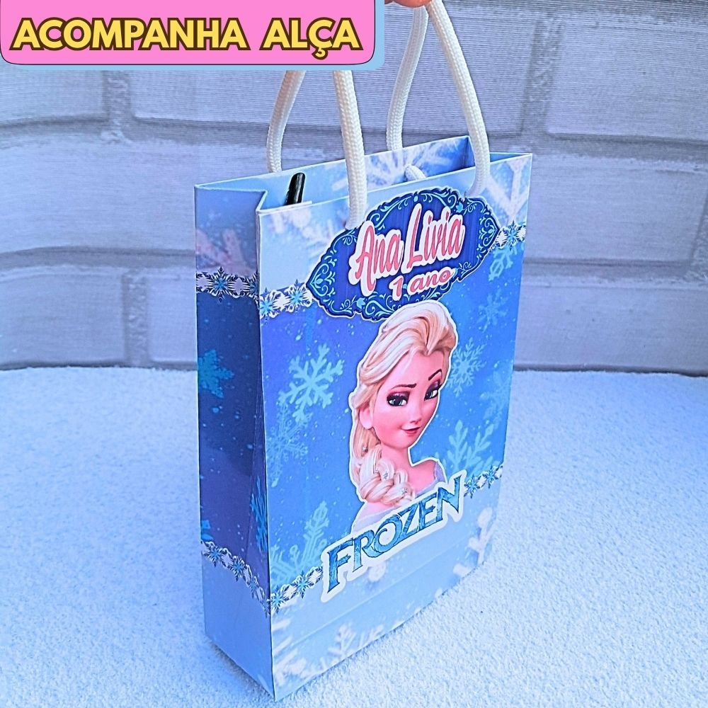 20 Sacolinha Personalizada FROZEN - JÁ VAI MONTADA lembrancinha aniversário