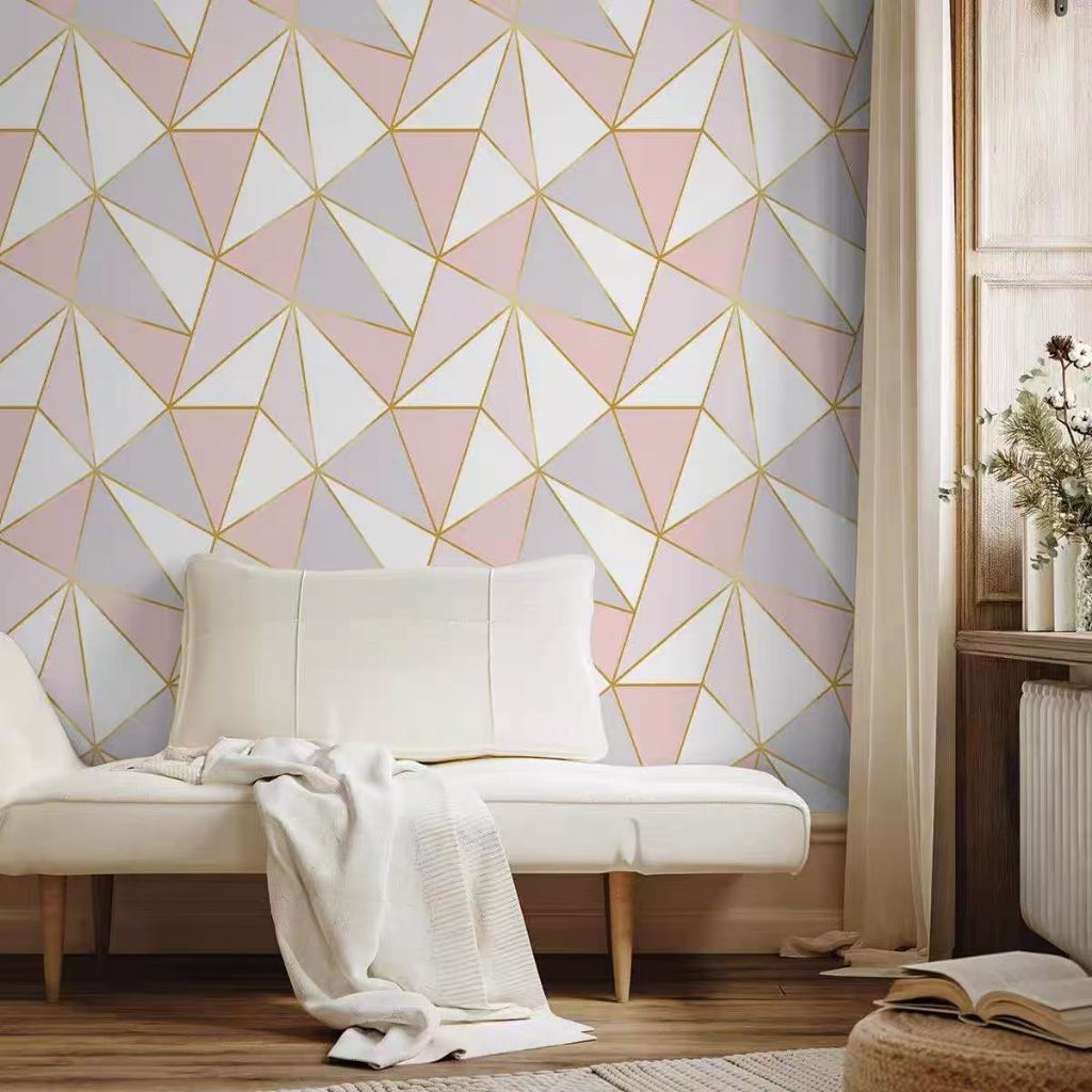 Papel De Parede Adesivo Losango Rosa 5mx45cm Impermeável Lavável Quarto Sala em Oferta na Shopee