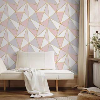 Papel De Parede Adesivo Losango Rosa 5mx45cm Impermeável Lavável Quarto Sala em Oferta na Shopee