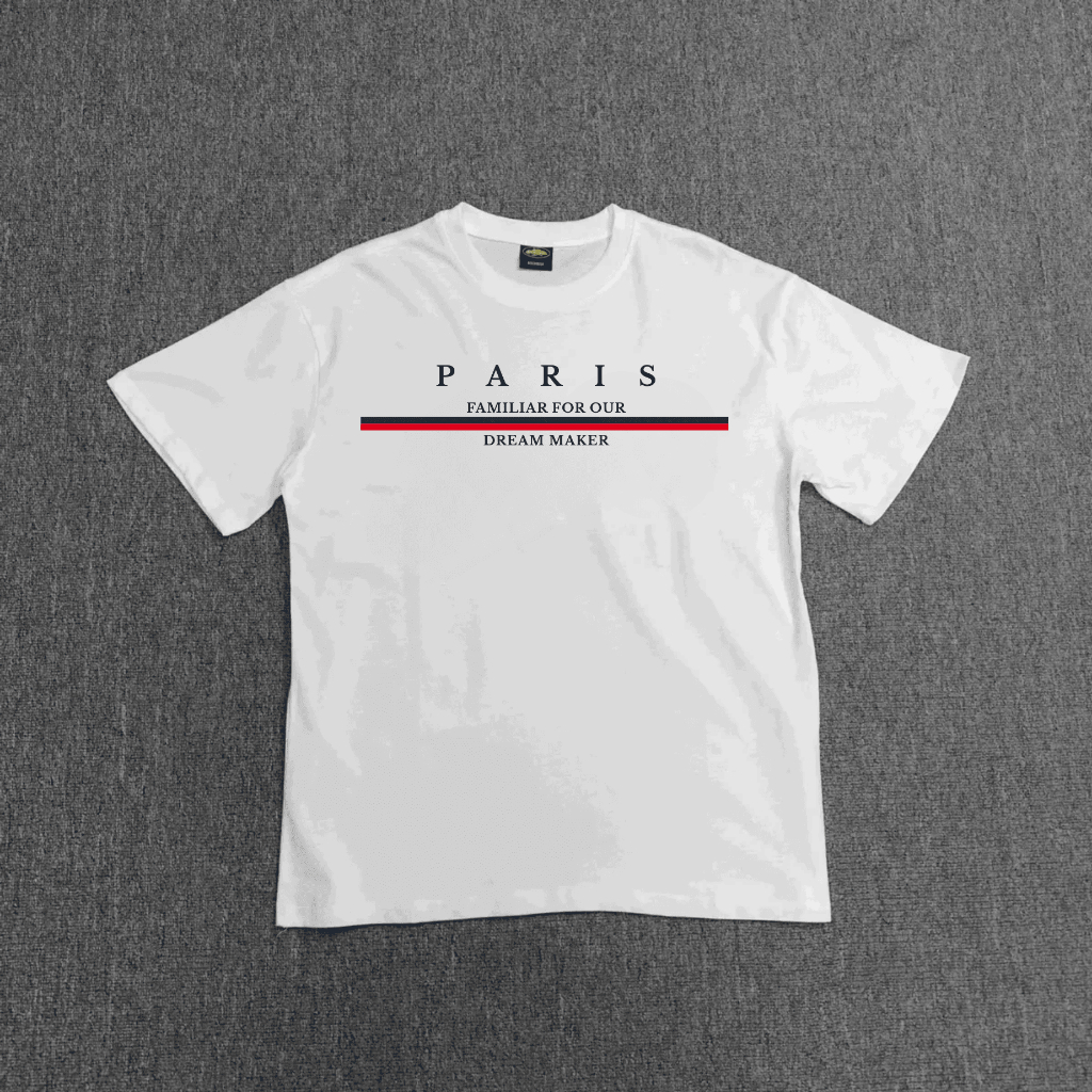 Camisa Paris Qualidade Premium Masculino Feminino Unissex Preto  DTF Durável Qualidade Estilo