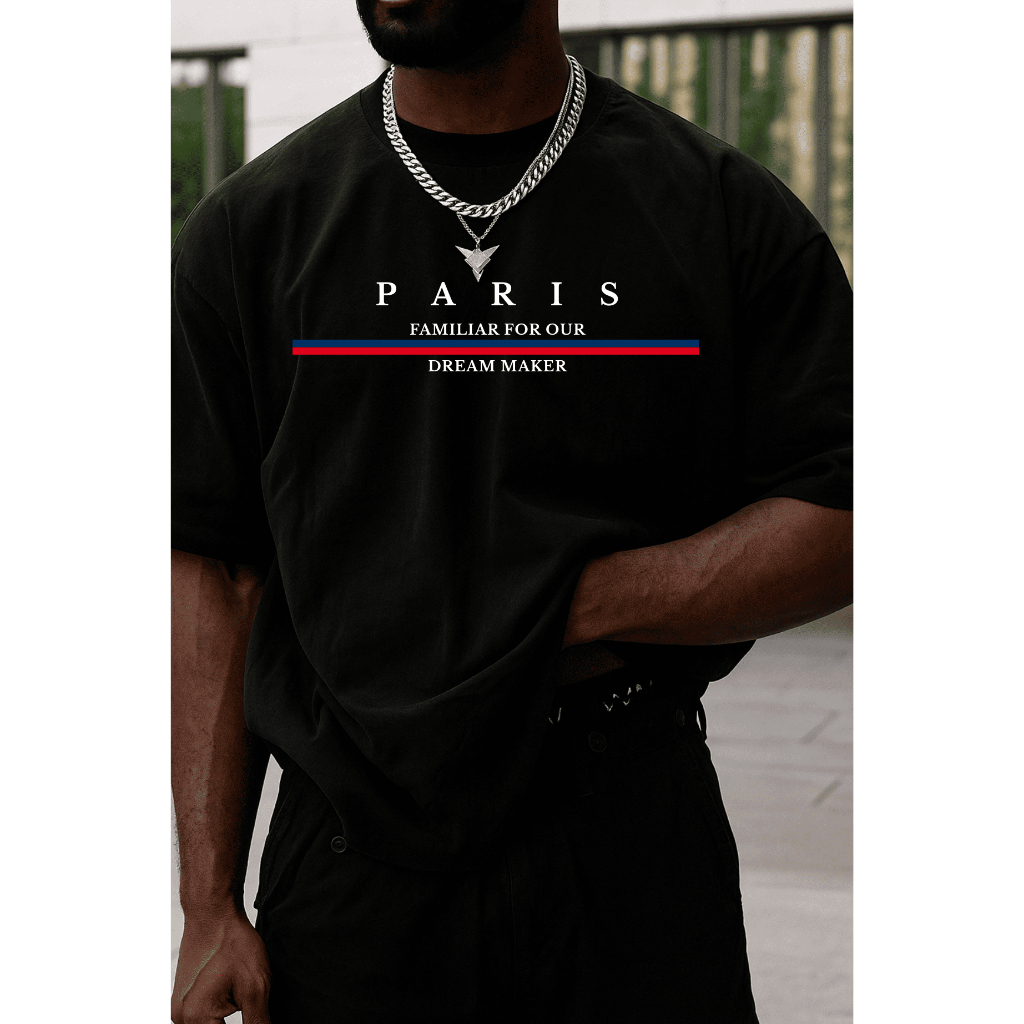Camisa Paris Confortável Estampa Paris Estilo Unissex Branco Preto Durabilidade Premium