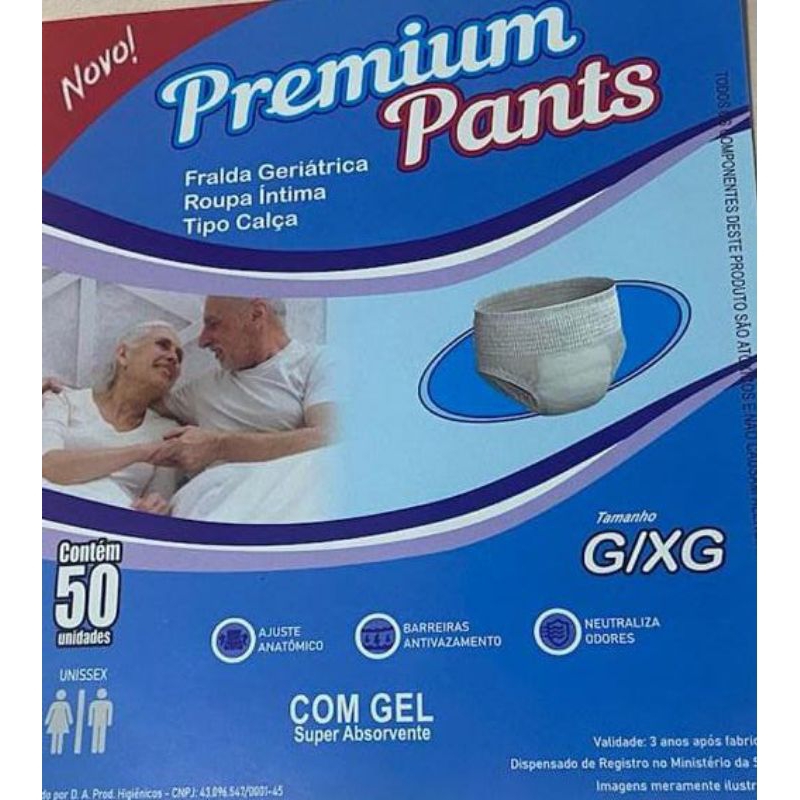 Fralda geriatrica calca roupa intima 50 UNIDADES PREMIUM PANTS. em Oferta na Shopee