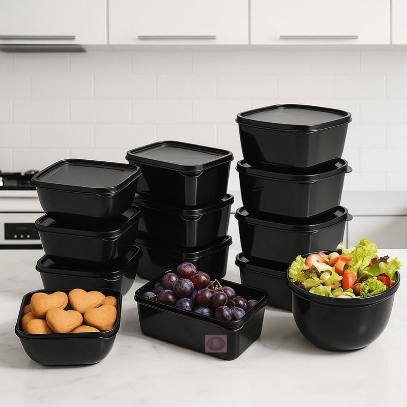Kit 12 Potes cozinha Plásticos Formatos Variados para marmita variados organizadores de al...