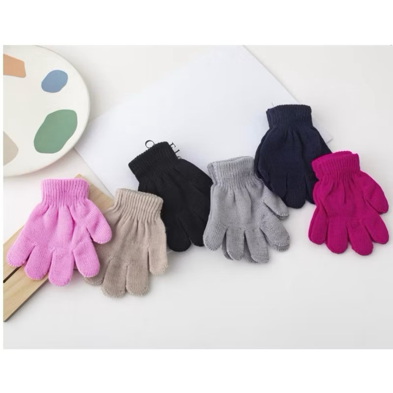 Luva kit 12/24/36/48 par para 4-8 ano ST-17 de frio infantil inverno macia