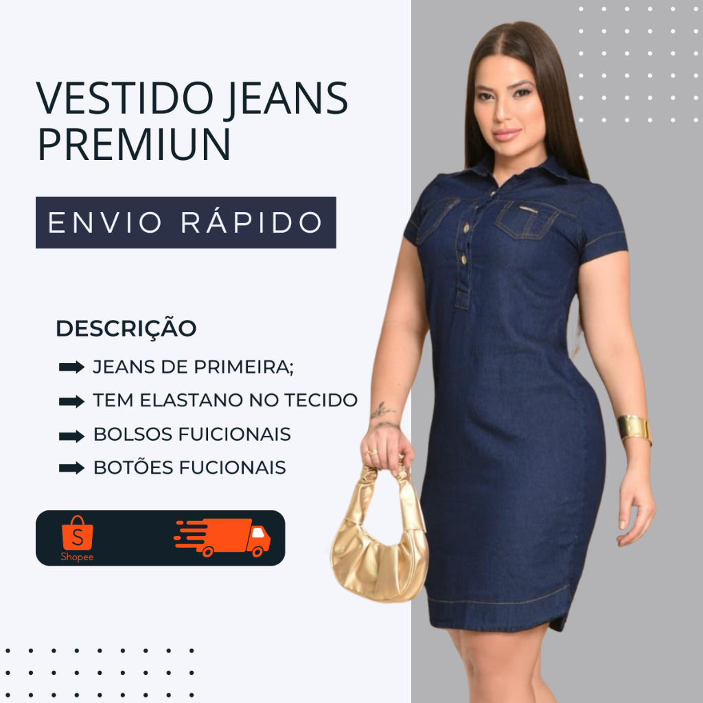 vestido jeans soltinho feminino, chemise feminino casual,
