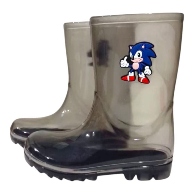 Galocha Cano Alto Bota de Chuva Sonic Menino Azul Impermeável Leve Juvenil Infantil Confortável Antiderrapante Estiloso em Oferta na Shopee