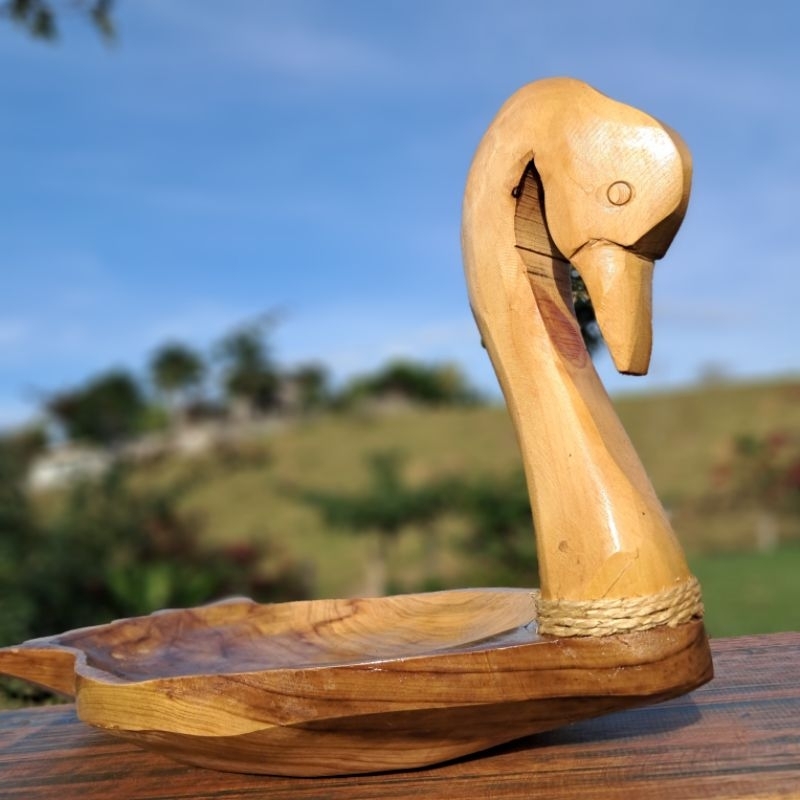 GAMELA CISNE DE MADEIRA G GAMELA DE MADEIRA CISNE DECORAÇÃO PARA COZINHA