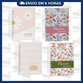 Planner Semanal Feminino A5 – Capa Dura Holográfica Papel 90g – Não Datado em Oferta na Shopee