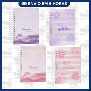 Planner Semanal Não Datado – Capa Dura Holográfica | Planejamento e Organização da Semana em Oferta na Shopee