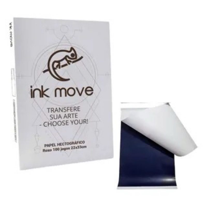 Kit 20 Folhas Papel Hectográfico Ink Move Tattoo A4 carbono para tatuagem decalque Transfer