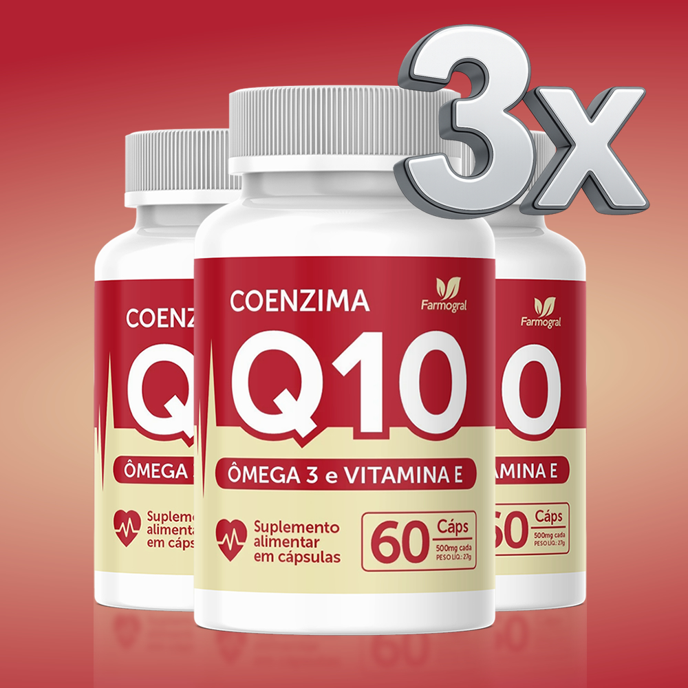 Kit 3 Coenzima Q10 ORIGINAL CoQ10 Ubiquinona - 180 Caps - Envio Imediato em Oferta na Shopee
