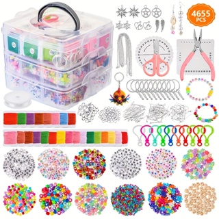 Kit De Acessórios Para Fazer Joias Ferramenta Alicate Para Pulseiras Diy 4655Pcs Kit De Miçangas em Oferta na Shopee