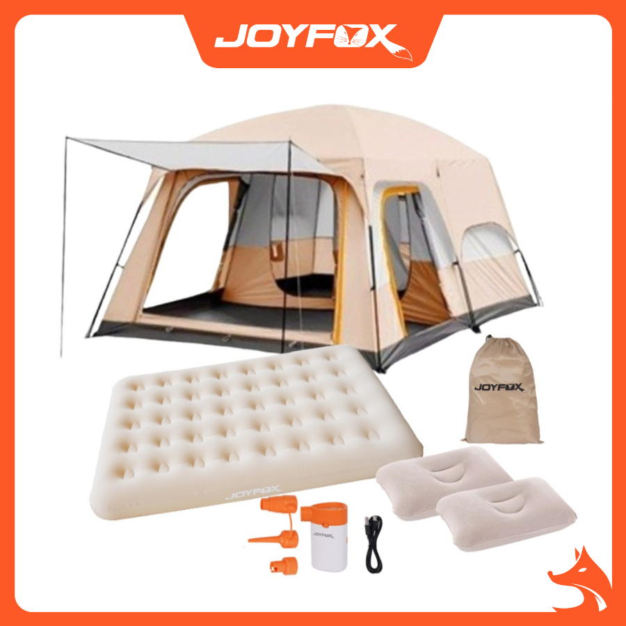 JOYFOX Barraca Camping Acampamento 9-12 Pessoas+Colchão inflável 191x137x22cm