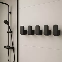 Gancho retangulares Suporte para Pendurar Pano Toalha Multiuso com Dupla Face