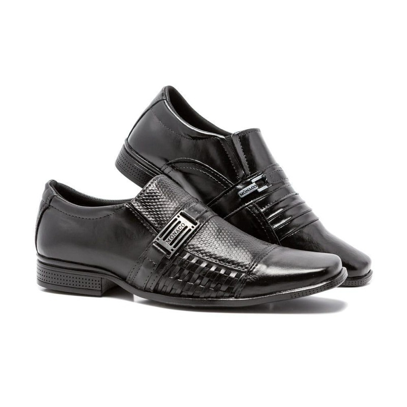 Sapato Social Masculino Preto (Kit de dois Pares)
