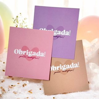 Cartão de agradecimento ao cliente - obrigada pela compra | postal unboxing em Oferta na Shopee