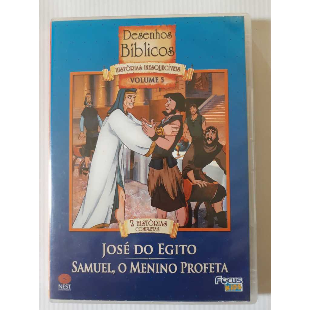 Dvd Desenhos Bíblicos - Histórias Inesquecíveis - Volume 5 - José do Egito e Samuel O Menino Profeta - Original Usado