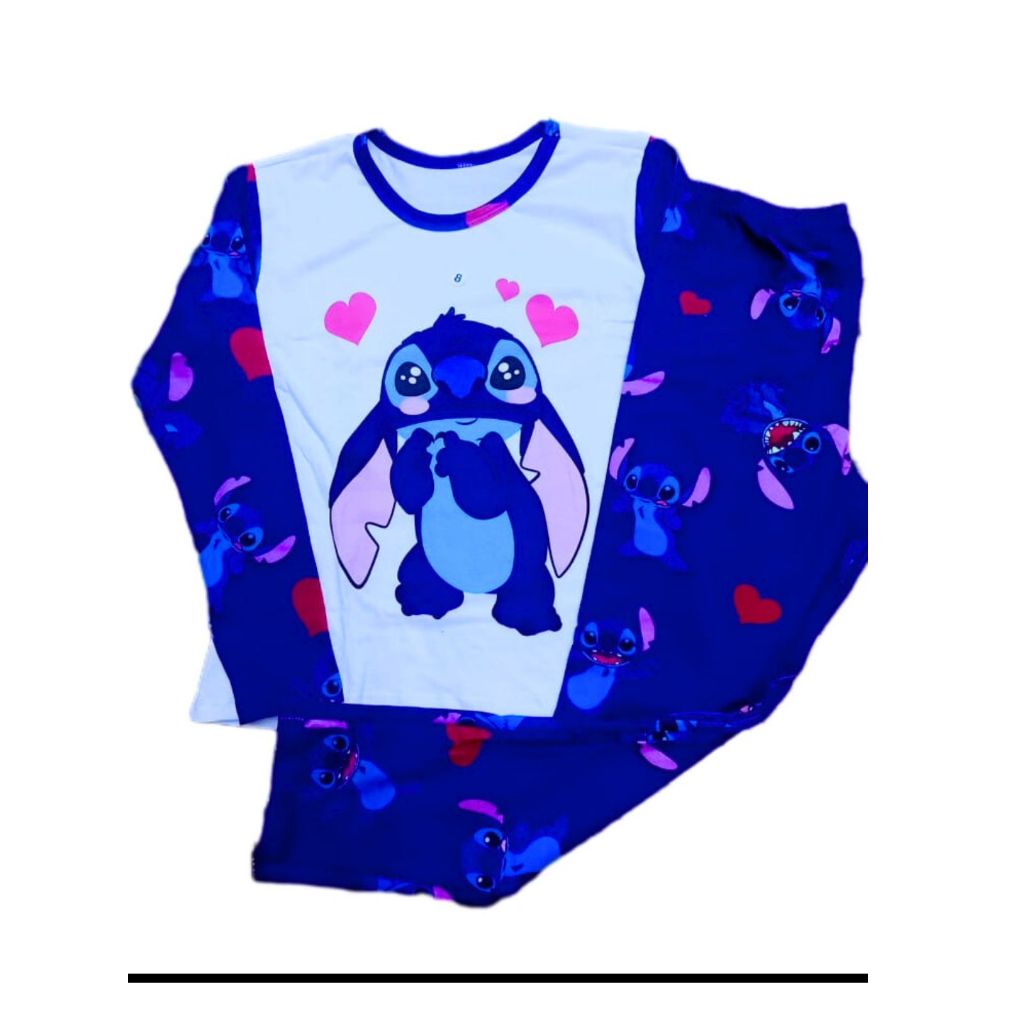 Pijama Infantil Menina de Frio Estampado Longo Roupa de Dormir Feminino Inverno