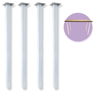4 Pés De Mesa 75cm Altura Aço Slim Branco Móveis Bancadas em Oferta na Shopee