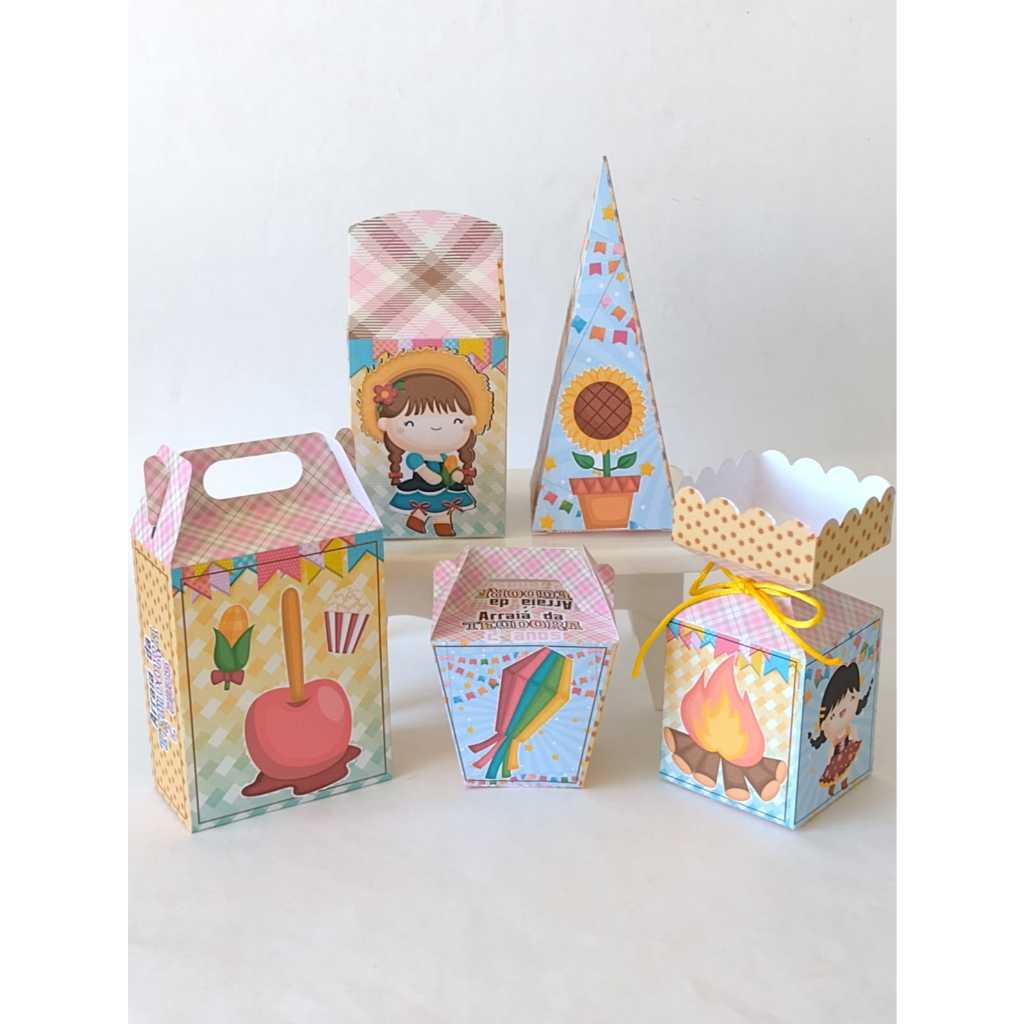 Lembrancinhas festa junina Pegue e monte ,caixas arraiá, lembrancinhas aniversário, personalizados aniversário