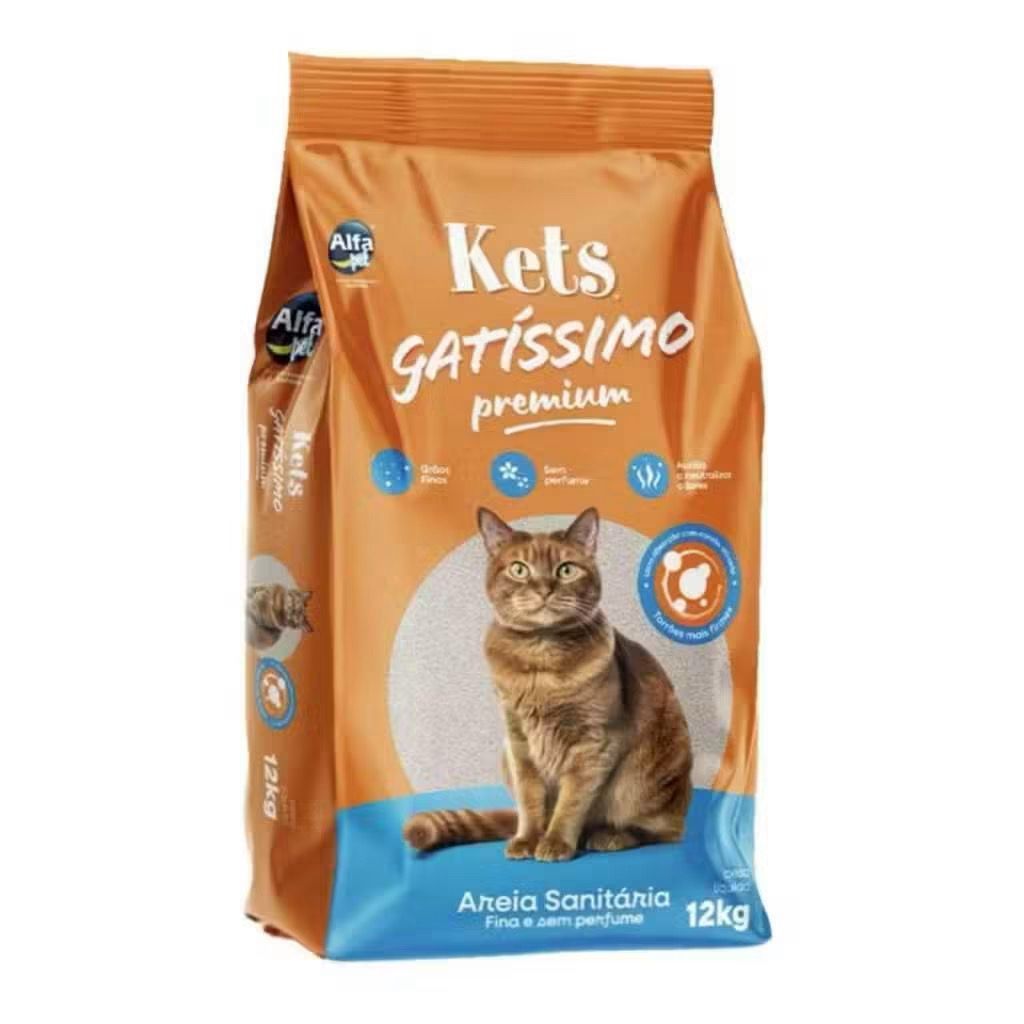 Areia Sanitária Higiênica Para Gatos Anti Odor Gatíssimo Pacote de 12kg — imagem 2 de 2