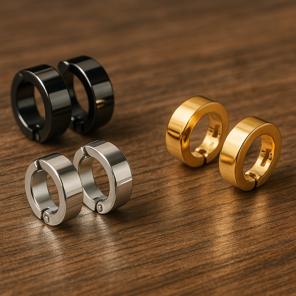 Kit 3 Pares Brinco Pressão Aço Inox Antialérgico Unissex Brinco Pressão Masculino em Oferta na Shopee