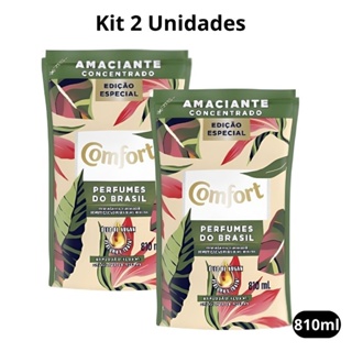 Kit 2 Amaciante Comfort Perfumes do Brasil 810ml em Oferta na Shopee