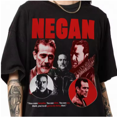 Camiseta Negan The Walking Dead Adulto/Infantil Lançamento Camiseta Em Algodao