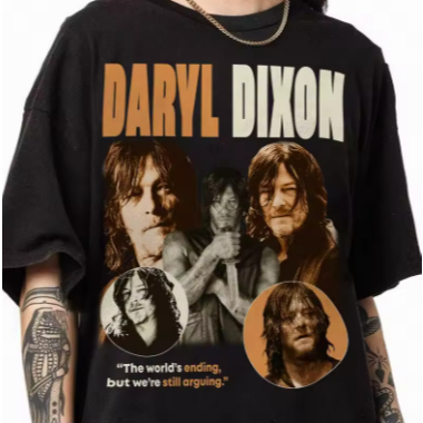 Camiseta  Daryl Dixon The Walking Dead Adulto/Infantil Lançamento Camiseta Em Algodao