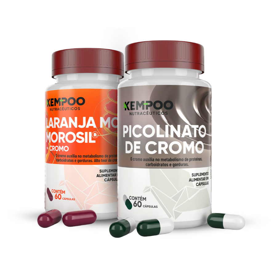 Combo Metabolismo Acelerado - Laranja Morosil + Picolinato de Cromo + Cranberry + Vitamina.C