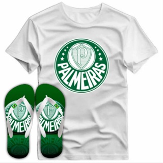 Kit Combo Camisa + Chinelo Palmeiras Algodão Masculino Envio Rápido em Oferta na Shopee