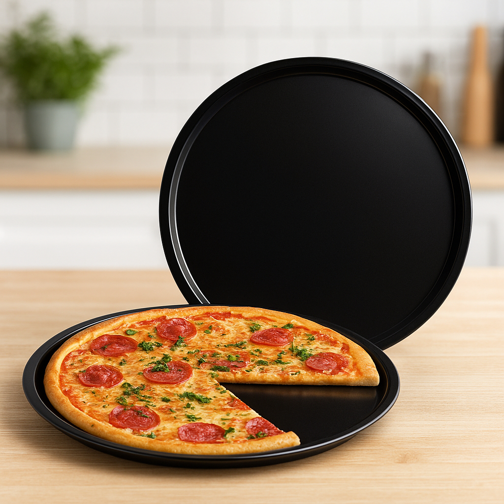Kit 2 Formas de Pizza Grande 36cm Antiaderente Assadeira