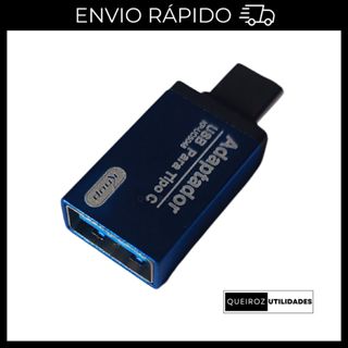 Adaptador OTG Premium USB3.0 Plug Fêmea P/USB-C Macho Tipo C 5g Dados Carregamento Celular Tablet em Oferta na Shopee