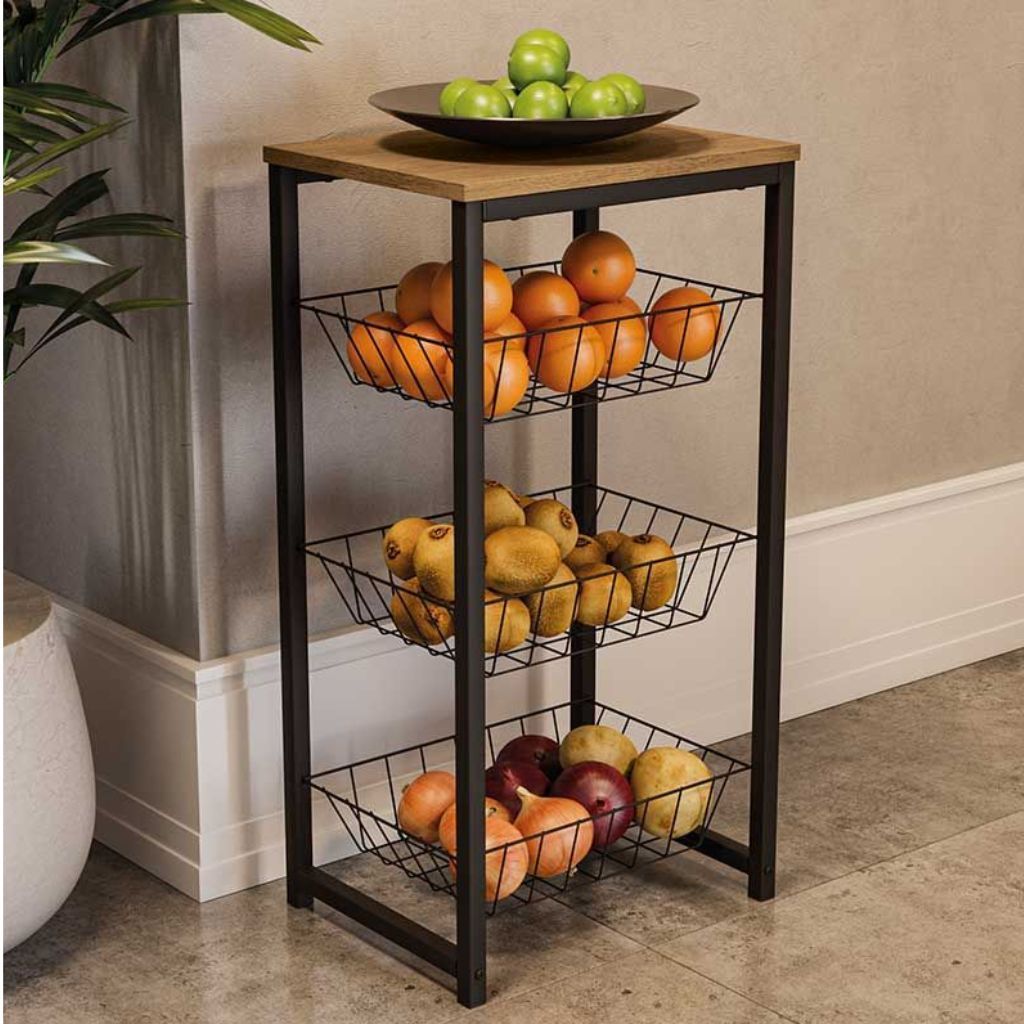 Fruteira de Chão Suporte Bebedouro D'gua Microondas Preto Fosco Aço Não Enferruja em Oferta na Shopee