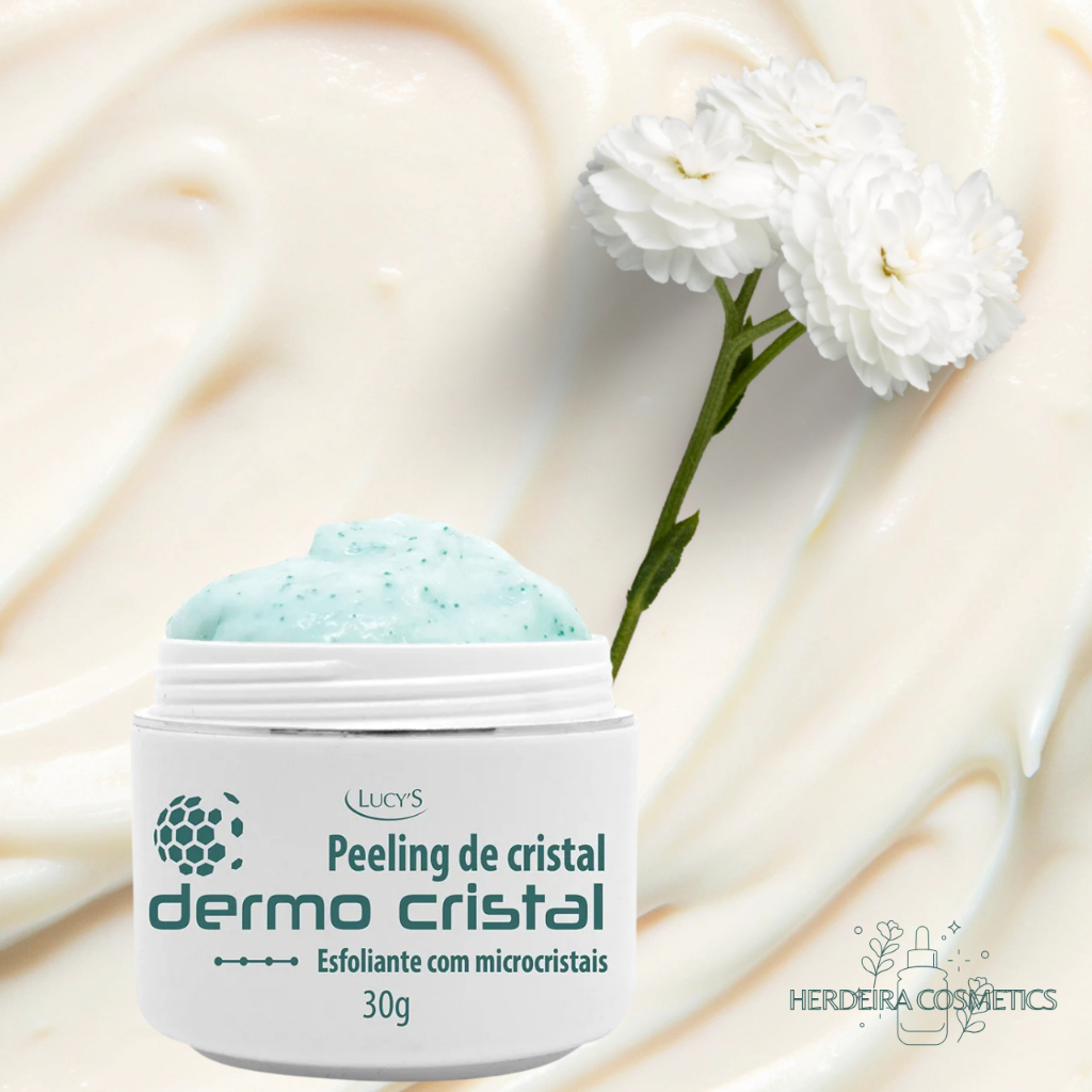 Creme para Rosto Peeling de Cristal Dermo Cristal Facial Esfoliante com Micro Cristais LUCY'S 30g.