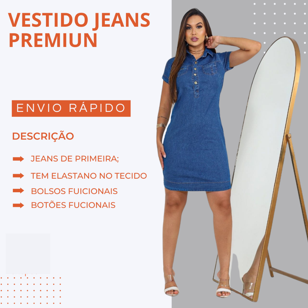 vestido jeans feminino, chemise soltinha jeans, vestido casual soltinho