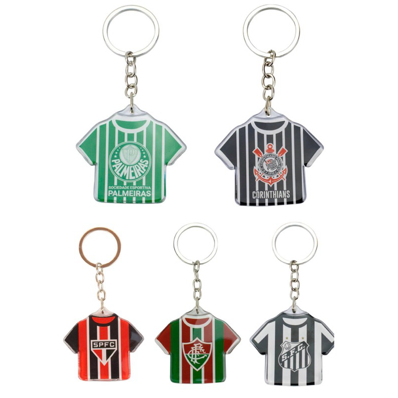 Chaveiro Camisa Acrílico Futebol 5cm - Time Oficial Unidade