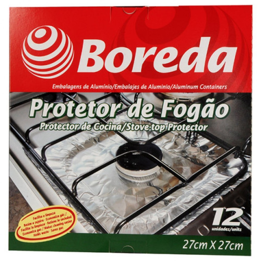 Protetor de Fogao Boreda Com 12 Unid. 27 x 27 cm