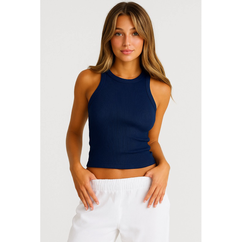 Blusa Regata Feminina Canelada – Modelo Básico e Confortável