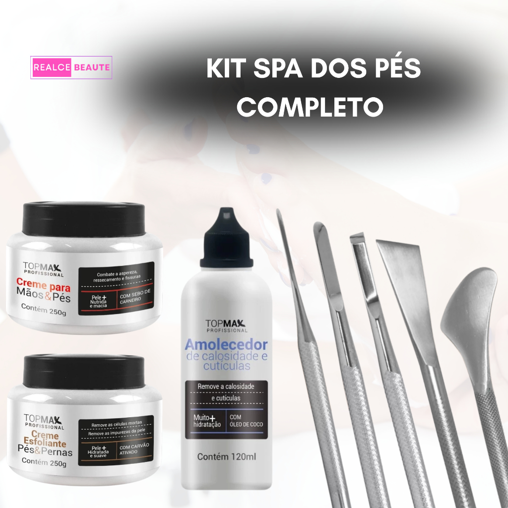 Kit Spa dos Pés Completo + Kit Profissional 5 Peças