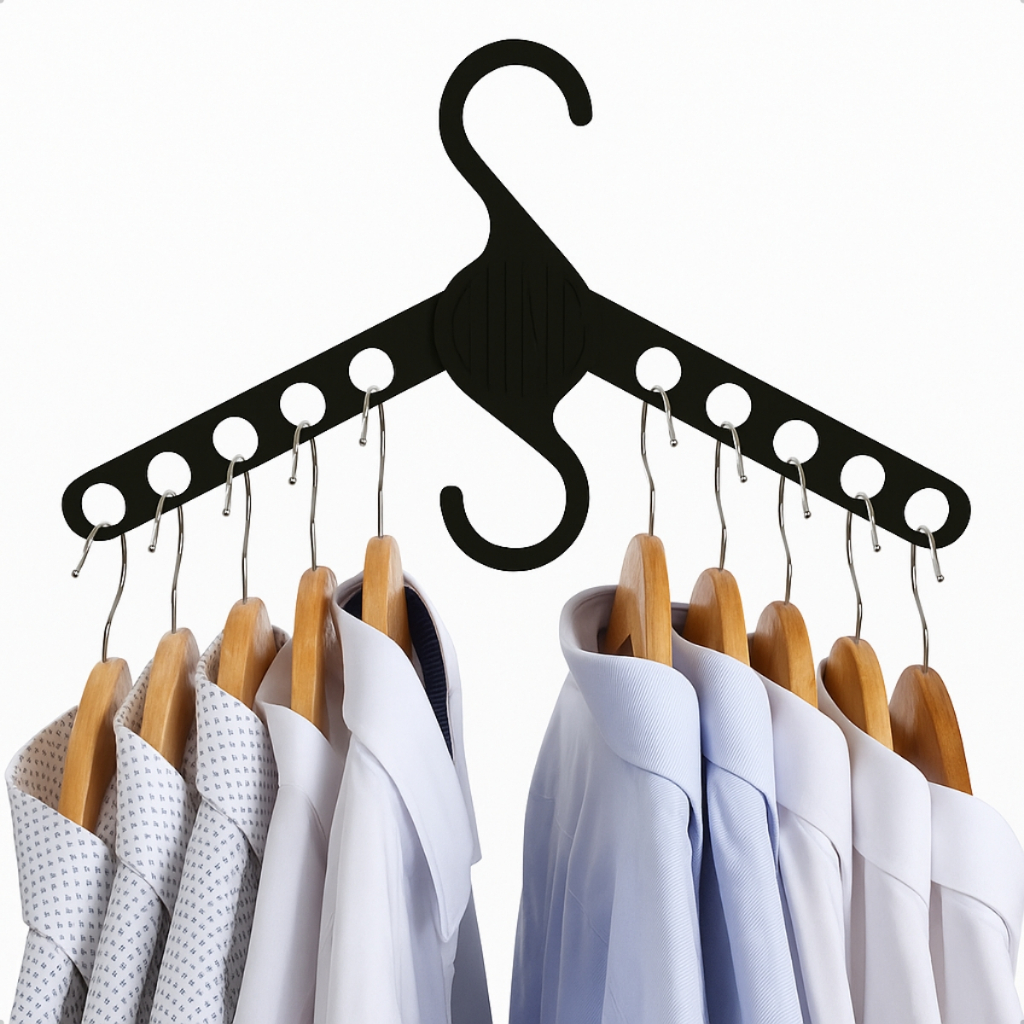 Kit Cabide Organizador Multifuncional Extersor Dobrável Roupas Organização 10 Furos