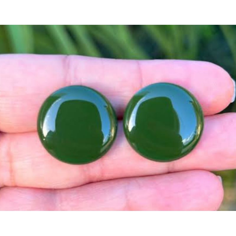 Brinco Botão de Resina, várias cores, bijuterias